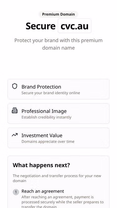 Screenshot of cvc.au