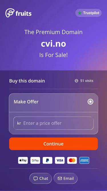 Screenshot of cvi.no