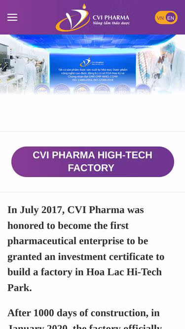 Screenshot of cvi.vn
