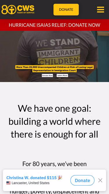 Screenshot of cws.ngo