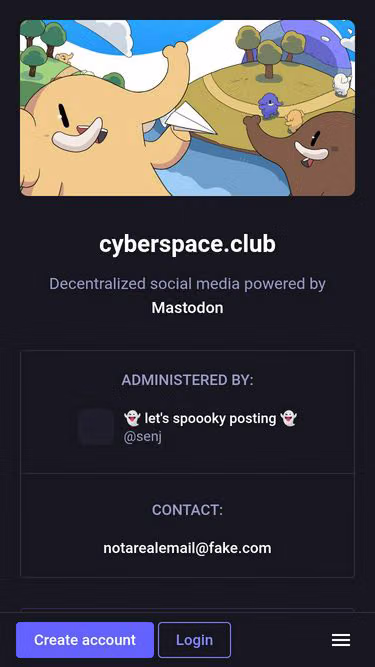Screenshot of cyberspace.club