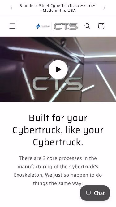 Screenshot of cybertruck.supply