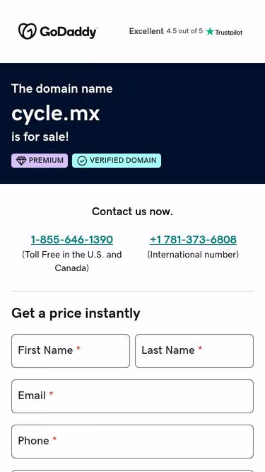 Screenshot of cycle.mx