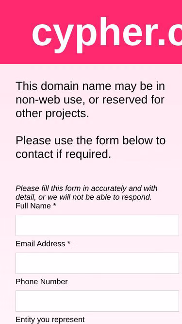 Screenshot of cypher.co.uk