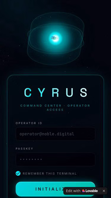 Screenshot of cyrus.systems