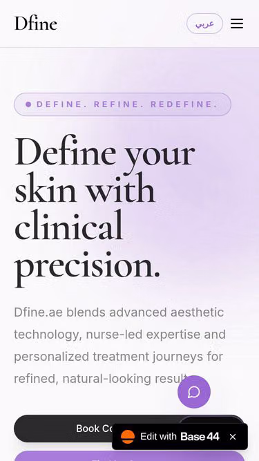 Screenshot of d-fine.ae