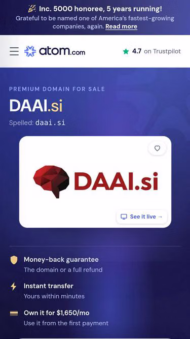 Screenshot of daai.si