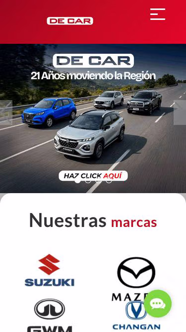 Screenshot of dacar.cl