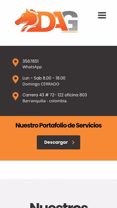 Screenshot of dag.com.co