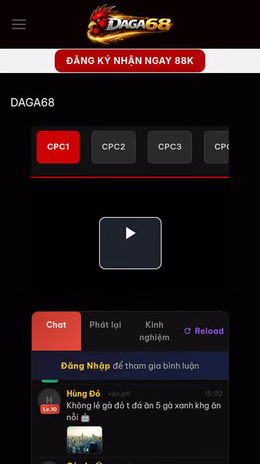 Screenshot of daga68.live