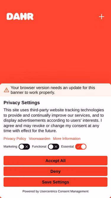 Screenshot of dahr.be