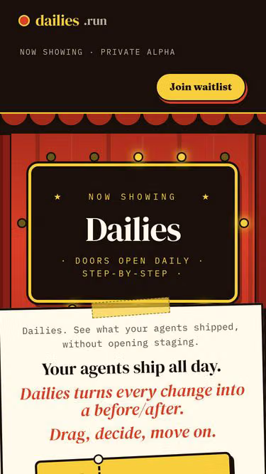 Screenshot of dailies.run