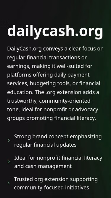 Screenshot of dailycash.org