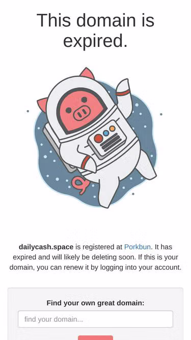 Screenshot of dailycash.space