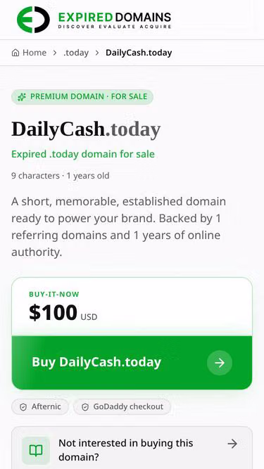 Screenshot of dailycash.today