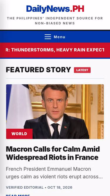 Screenshot of dailynews.ph