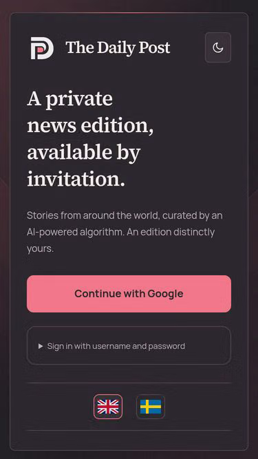 Screenshot of dailypost.dev