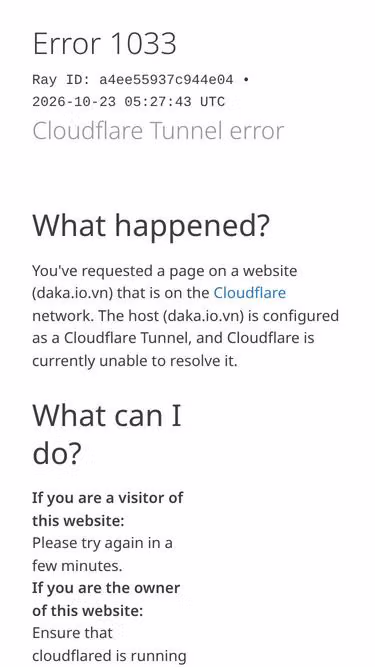 Screenshot of daka.io.vn