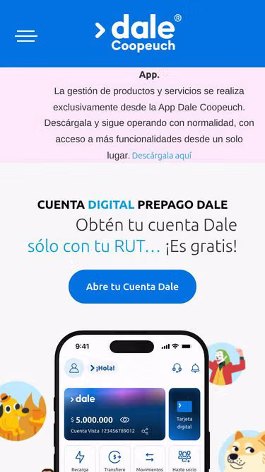 Screenshot of dale.cl