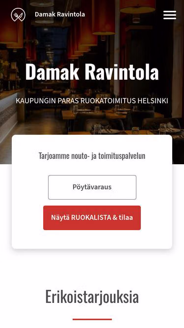 Screenshot of damak.fi