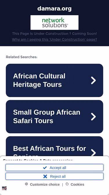 Screenshot of damara.org