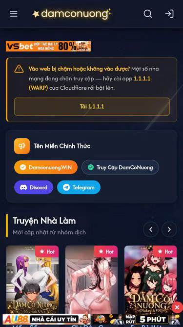 Screenshot of damconuong.cv