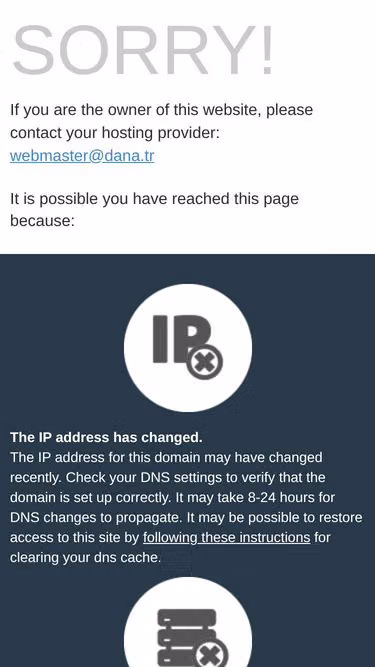 Screenshot of dana.tr