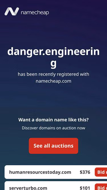 Screenshot of danger.engineering