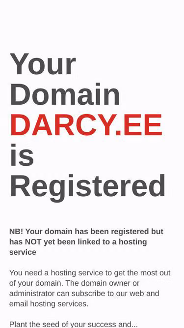 Screenshot of darcy.ee