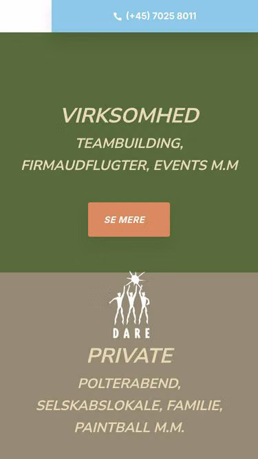 Screenshot of dare.dk