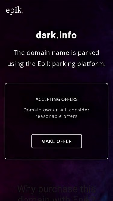 Screenshot of dark.info