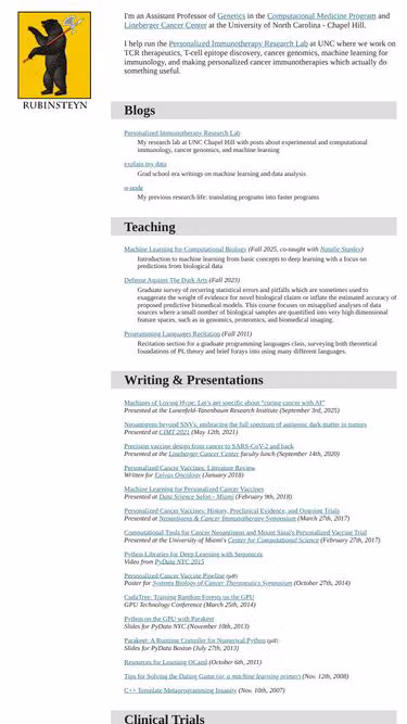 Screenshot of darkarts.bio