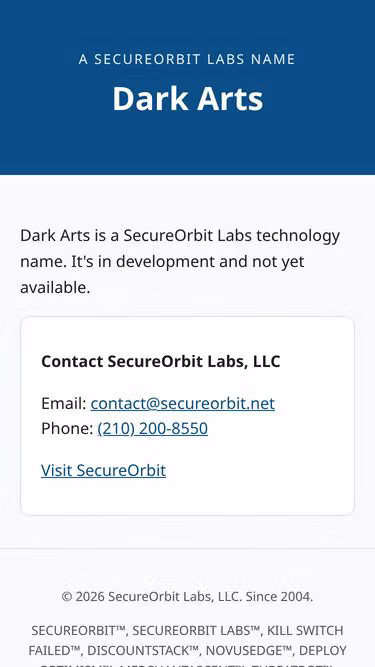 Screenshot of darkarts.guru