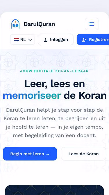 Screenshot of darulquran.nl