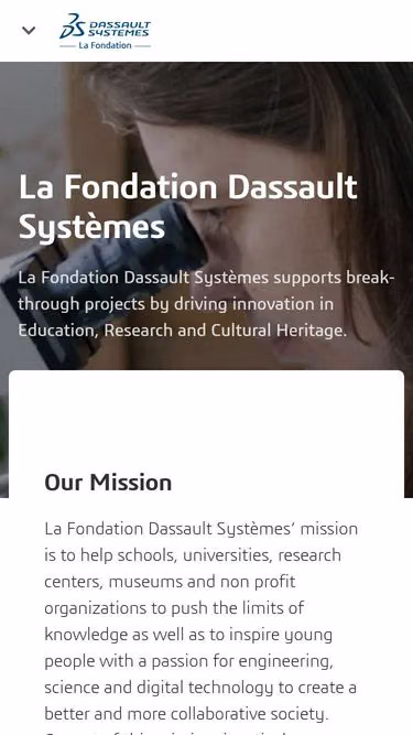 Screenshot of dassaultsystemes.foundation