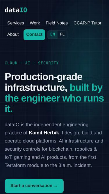 Screenshot of dataio.pl