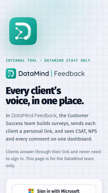 Screenshot of datamind.feedback