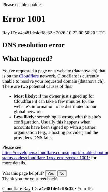Screenshot of datanova.ch
