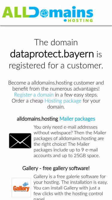 Screenshot of dataprotect.bayern