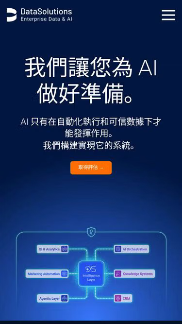 Screenshot of datasolutions.hk