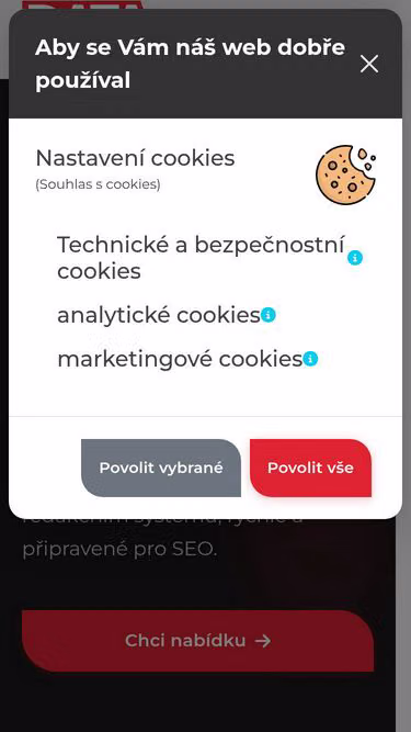 Screenshot of dataweb.cz