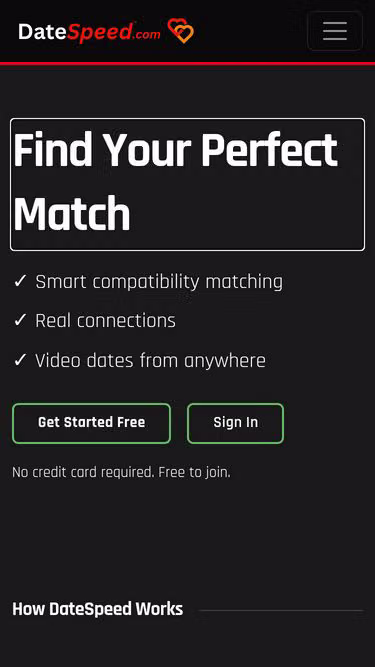 Screenshot of datespeed.com
