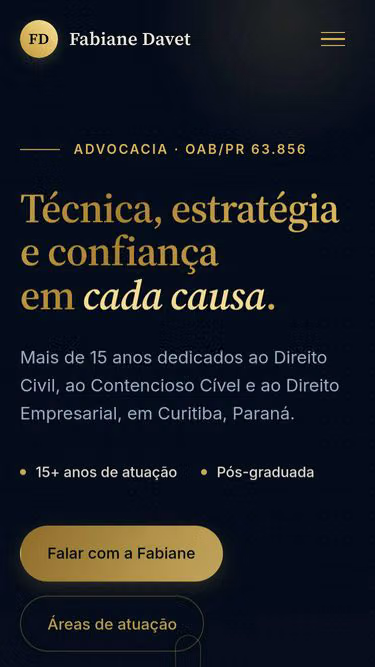 Screenshot of davet.adv.br