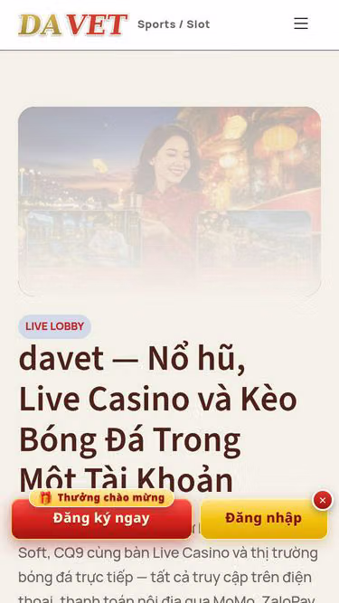 Screenshot of davet.bet