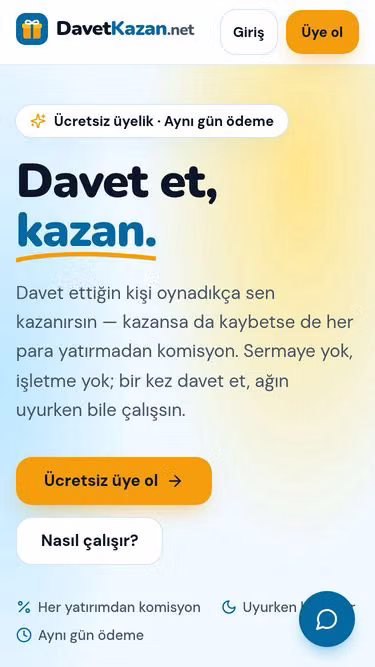 Screenshot of davet.win