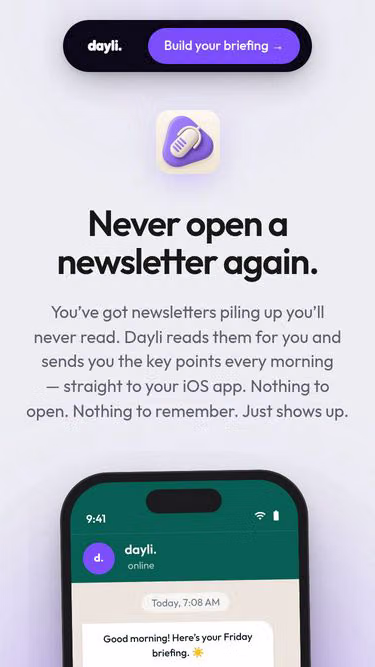Screenshot of dayli.xyz