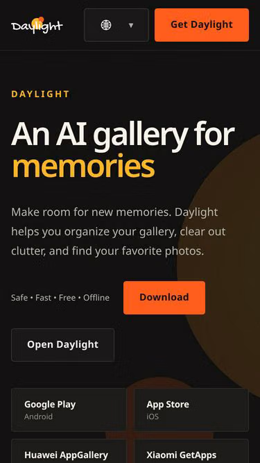 Screenshot of daylight.photos