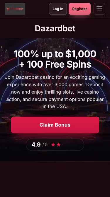 Screenshot of dazardbet.us