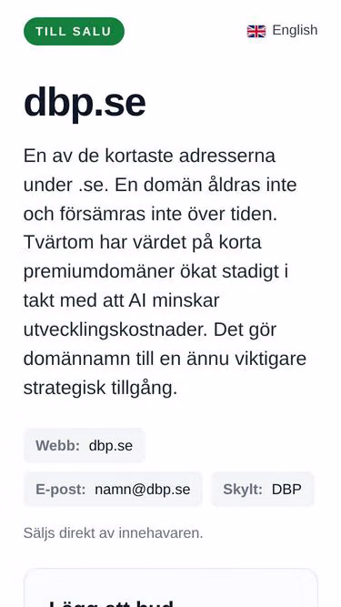 Screenshot of dbp.se