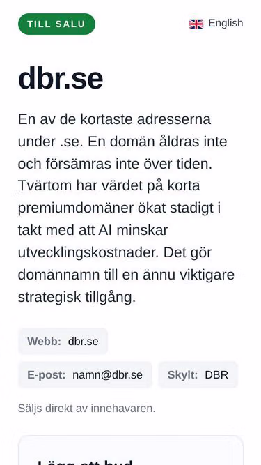 Screenshot of dbr.se